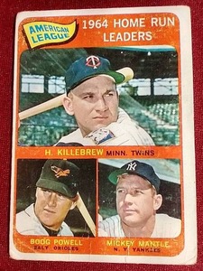 1965 Topps Leaders Card - Mantle & Killebrew!