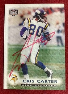 lot 239 image: In Person Autographed Cris Carter Card - Legend