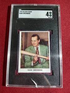 lot 243 image: 1955 Golden Stamp Hank Greenberg - SGC 4