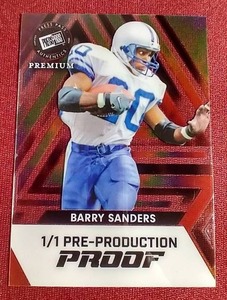 lot 244 image: Press Proof Premium Barry Sanders 11 Pre-Production Proof