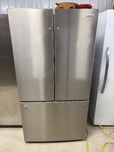 lot 1 image: FRIGIDAIRE -36 in 29 cu. ft. Standard Depth French Door Refrigerator in Smudge-Proof Stainless Steel with Internal Water Dispenser  Model # frfn2813af4  MSRP $1,887