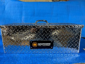 $209.99 Retail - Northern Tool Tote Tool Box with Handle, Aluminum, Diamond Plate, Hasp Latch, 30in. x 12in. x 12in., Model# 36012774