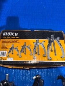 lot 39 image: Klutch 4-Pc. Gear Puller Set- opened box , $50 Retail