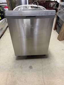 lot 45 image: Scratch and dent-Model # FDPC4314AS  24 in Front Control Built-In Tall Tub Dishwasher in Stainless Steel with 4-cycles and DishSense Sensor Technology MSRP - $499 Model # FDPC4314AS