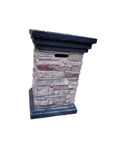 lot 1 image: Stone-Look Propane Gas Fire Column