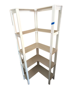 lot 9 image: White Corner Shelf Unit  Five Tier