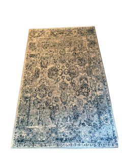 lot 21 image: Sky Blue Vintage-Inspired Area Rug