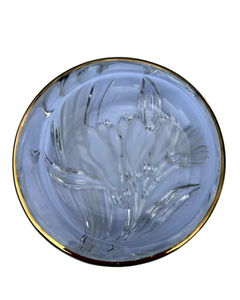 lot 33 image: Etched Glass Bowl