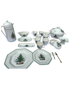 lot 37 image: Nikko Happy Holidays Christmas Dinnerware Collection  Assorted Serving & Table Pieces