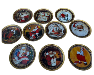 lot 44 image: Norman Rockwell Santa Plates  Limited Edition Christmas Series