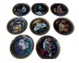 lot 45 image: Norman Rockwell Santa Plates  Limited Edition Christmas Series