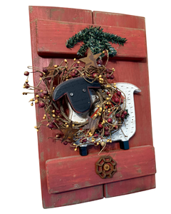 lot 54 image: Wooden Lamb Sign  Rustic Farmhouse Wall Dcor