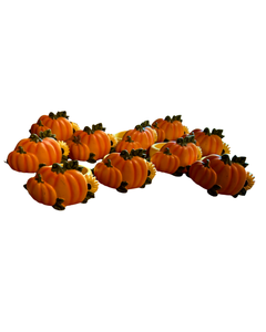 lot 61 image: Set of Fall-Themed Napkin Holders  Pumpkins & Leaves