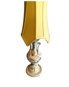 lot 123 image: Porcelain Floral Lamp