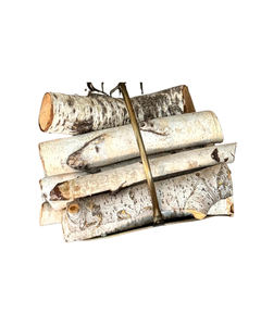 lot 70 image: Brass Fireplace Tool Set & Log Holder