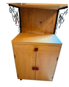 lot 71 image: Vintage Apple Motif Kitchen Hutch