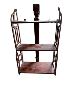 lot 72 image: Vintage 2-Tier Wooden Shelf