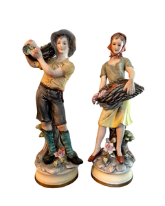 lot 77 image: Pair of Vintage Harvest Figurines