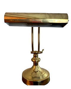 lot 78 image: Vintage Brass Bankers Desk Lamp
