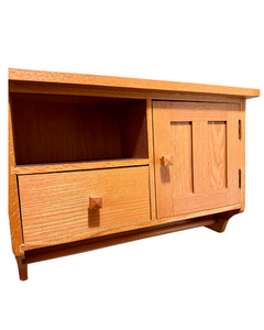lot 81 image: Mission-Style Solid Oak Wall Cabinet