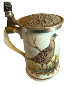 lot 106 image: Franklin Porcelain The Game Bird Stein by Basil Ede  1981 Limited Edition