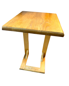 lot 110 image: Pair of Solid Wood C-Shaped Side Tables