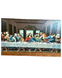 lot 149 image: The Last Supper in Wood Frame (Panoramic)