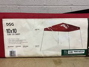 lot 110 image: DSG 10 x 10 Instant Up Slant Leg Canopy