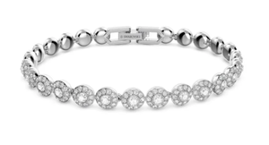 lot 16 image: Swarovski Angelic Bracelet - White, Rhodium Plated (1 Crystal Missing)