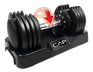 lot 55 image: CAP Barbell 25lb. Adjustabell Dumbbell, Quick Select 5-25, Single