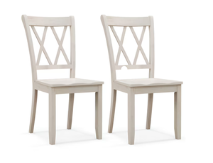 lot 58 image: Slickblue SET OF 4 X-Back Dining Chairs Mid-Century Style Armless Type for Kitchen or Breakfast Nook (Rubber Wood Frame) 20 x 23.5 x 39 (4 chairs)