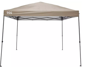 lot 114 image: DSG 10x10 Quick Lift Straight Leg Canopy Khaki USED