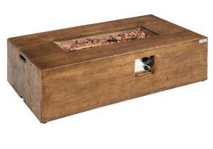 lot 4 image: Costway 48 x 27 50,000 BTU Outdoor Gas Fire Pit Table with Lava Rocks