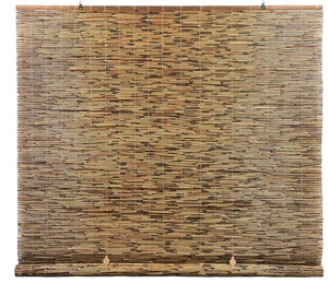 lot 133 image: Radiance Cordless Bamboo Blinds - Waterproof Roller Shades for Porch, Patio & Interior Windows - Roll-up Bamboo Shades for Inside Mount - Indoor & Outdoor Privacy Screen, Cocoa, 72W x 72L - 3370772E