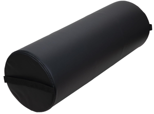 lot 227 image: ForPro Professional Collection Jumbo Full Round Bolster Pillow, Black, Oil and Stain-Resistant, for Massage and Yoga, 9 R x 26 L