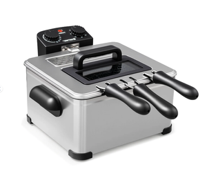 lot 250 image: Costway Electric Deep Fryer 5.3 QT21-Cup Stainless Steel 1700W with Triple Basket