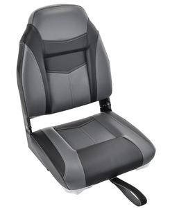 lot 305 image: GYMAX Boat Seats Folding LowHigh Back with Stainless Steel Screw Included, Fold-Down Boat Captain Chairs for Fishing Yachts