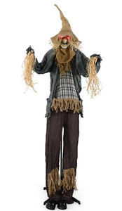 lot 309 image: Boyel Living 7ft Halloween Prop Sound Activated Animated Scarecrow with Glowing Eyes for Indoor and Outdoor Decoration