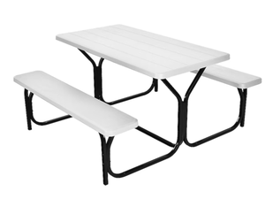 lot 316 image: Costway Rectangle Outdoor Dining Table 54-in W x 59-in L
