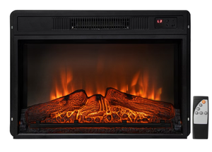 lot 351 image: Costway 23 Electric Fireplace Insert Heater w Log Flame Effects Remote Control 1400W