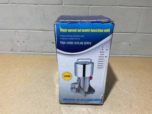 lot 45 image: Electric Grain Grinder Mill 1000g High-speed Spice Herb Mill Commercial Powder Machine for Dry Cereals Grain Herb Spice Coffee Corn Bean (1000g Stand Type)