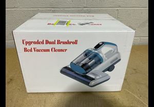 lot 158 image: Mattress Vacuum Cleaner, 16Kpa Bed Vacuum Cleaner with 253.7nm UV-C Light, 30000 RPMMin Dual Brushroll Rotation & Ultrasonic Tech