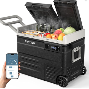 lot 90 image: Car Refrigerator 12v Portable Fridge for Car, Auto 56 Quart Dual Zone Freezer Compressor Cooler, -468