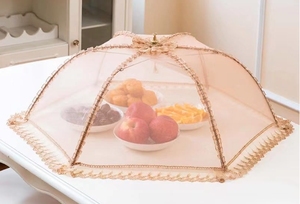 lot 189 image: LOT OF 3 Premium Pop Up Mesh Food Cover Collapsible Food Fly Net Cover