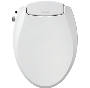 lot 431 image: Brondell Bidet Toilet Seat Non-Electric Swash Ecoseat, Fits Elongated Toilets, White - Dual Nozzle System, Ambient Water Temperature - Bidet with Easy Installation