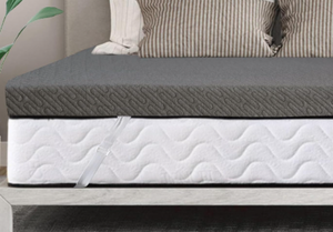 lot 442 image: VALUXE 3 Inch Gel Memory Foam Mattress Topper Queen Size High Density Cooling Pad Pressure Relief Bed Topper Grey