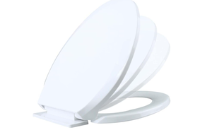 lot 449 image: Renovators Supply Manufacturing White Plastic Soft Close Toilet Seat Elongated Slow Close Toilet Seat With Adjustable Mounting Hardware
