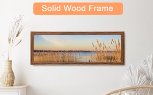 lot 458 image: 3x39 Wood Frame Brown, Rustic Natural Wooden 39x13in Poster Picture Frame, Distressed 13 x 39inch Woodgrain Gallery Photo Frame with HD Plexiglass, Horizontal Vertical Wall Mounting Display 1pcs