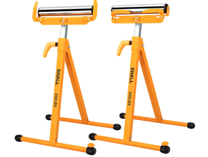 lot 471 image: SHALL 2-Pack Folding Roller Stand - Heavy Duty 250 LBS Load Capacity - 27.8-43 Adjustable Height - for Table Saw Outfeed Woodworking