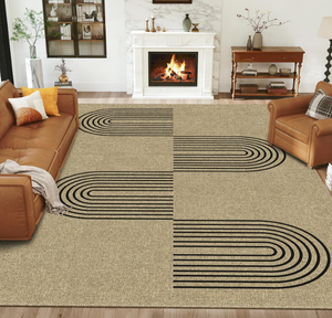 lot 80 image: Easy Jute Area Rug 8x10, Large Living Room Washable Rug